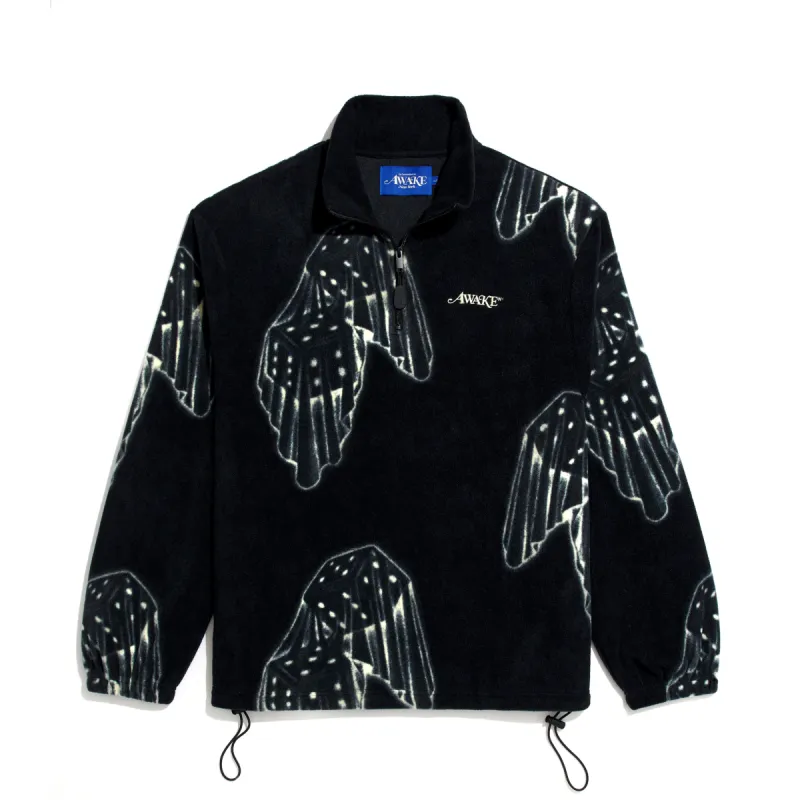 Dice Print Fleece Quarter Zip Pullover made by Awake