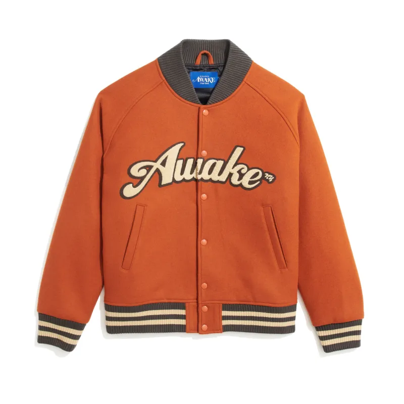 Chenille Embroidered Logo Varsity Jacket made by Awake