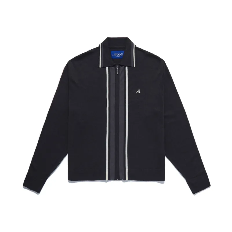 Contrast Stitch Full Zip Cardigan made by Awake