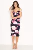 Navy Floral Midi Dress With Delicate Straps sold by AX Paris