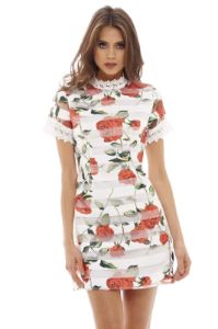 Rose Printed Mini Dress sold by AX Paris