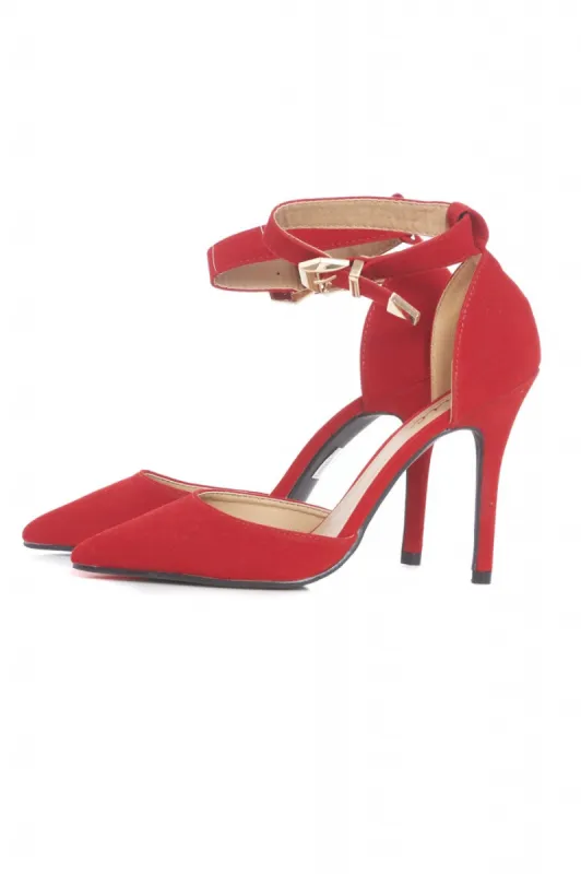 Strap  Court  Pointy Heeled Shoe sold by AX Paris