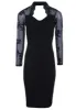 Black Sequin Sleeved Dress sold by AX Paris
