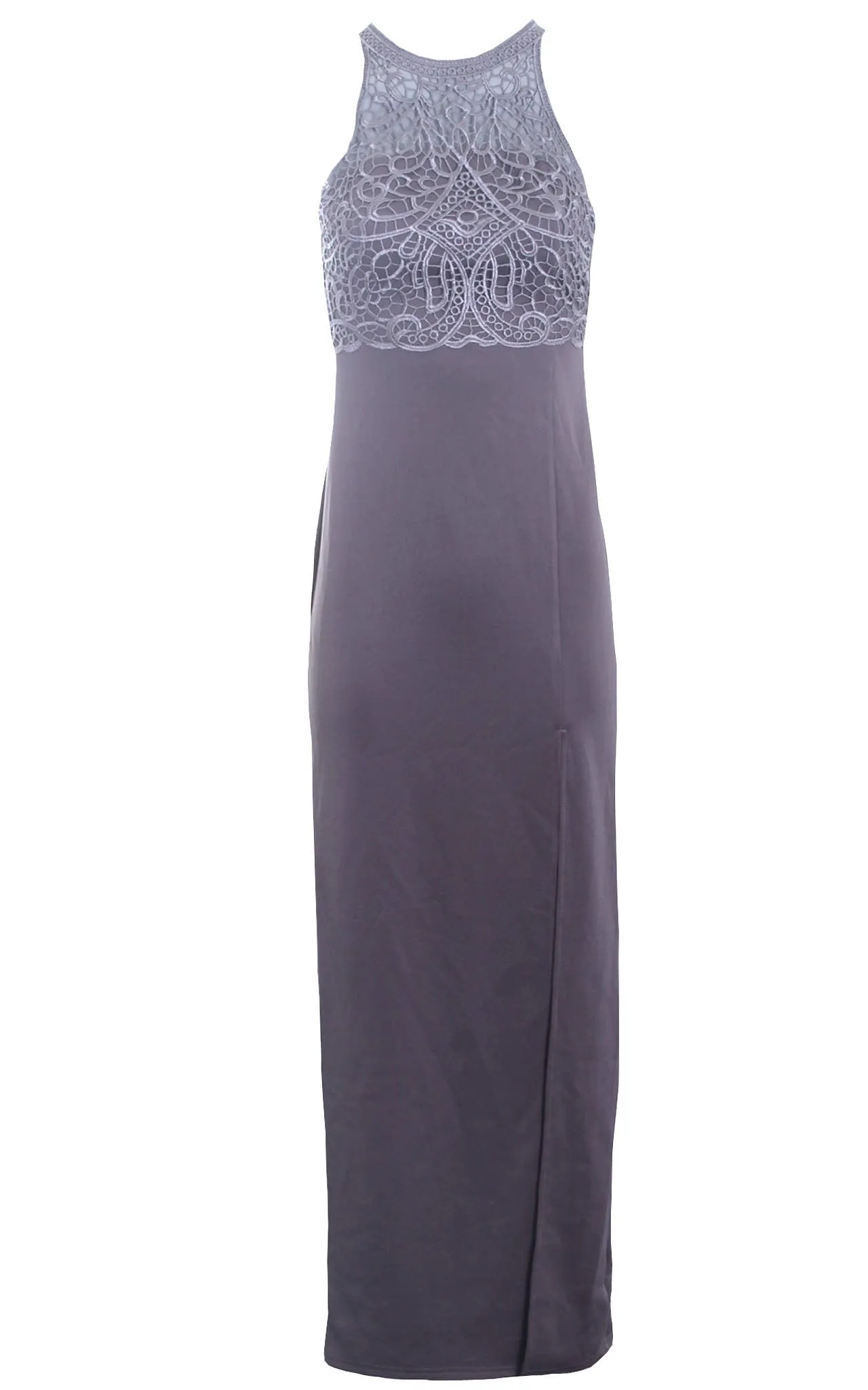 Grey Crochet Top Maxi Dress sold by AX Paris product image thumbnail 4