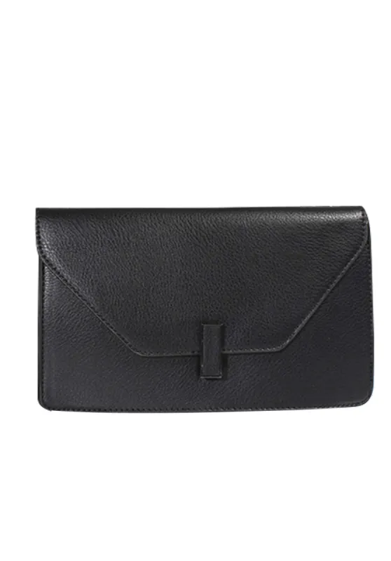 Black Silver Chain Satchel Handbag sold by AX Paris