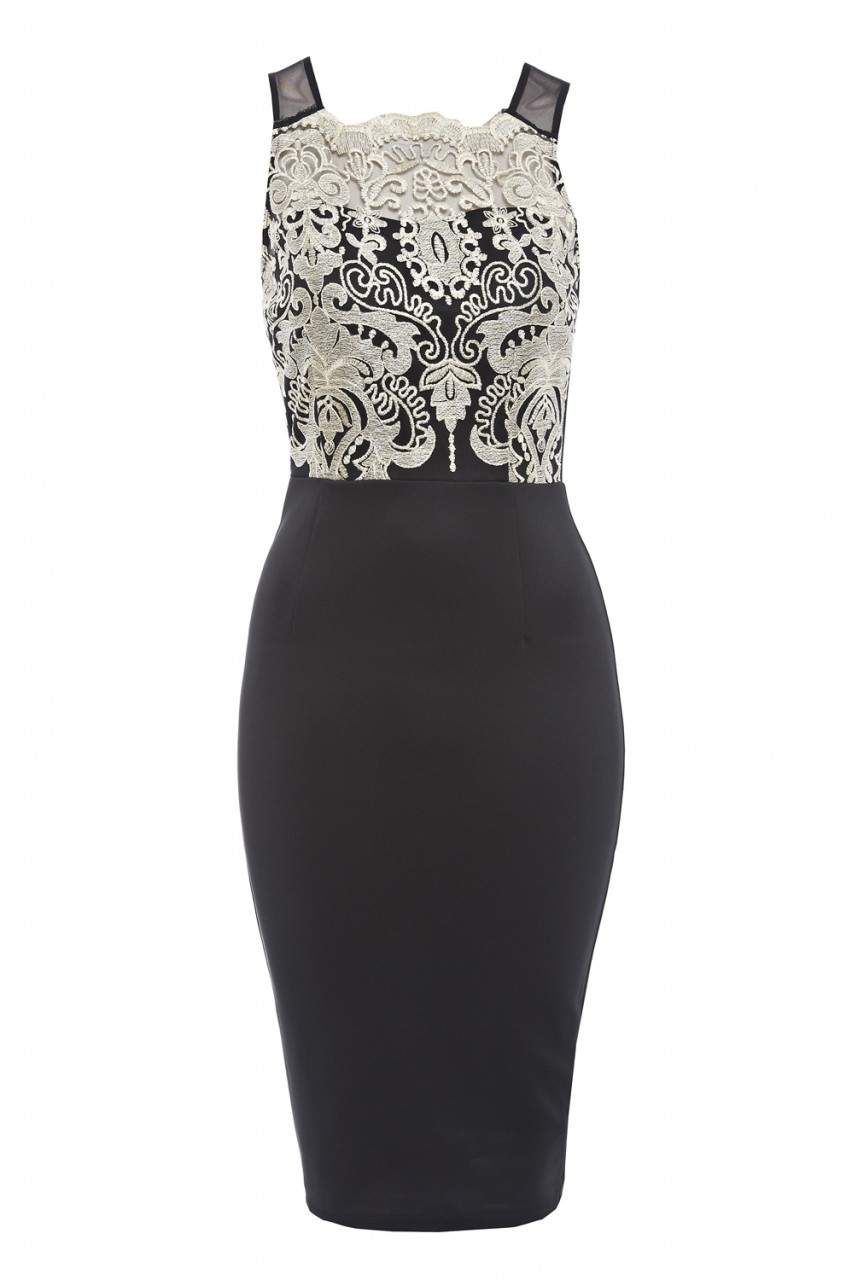 Metallic Crochet Detail Midi Dress sold by AX Paris product image thumbnail 5