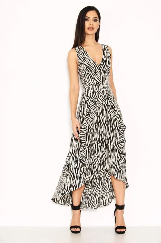 Zebra Animal Print Maxi Dress sold by AX Paris