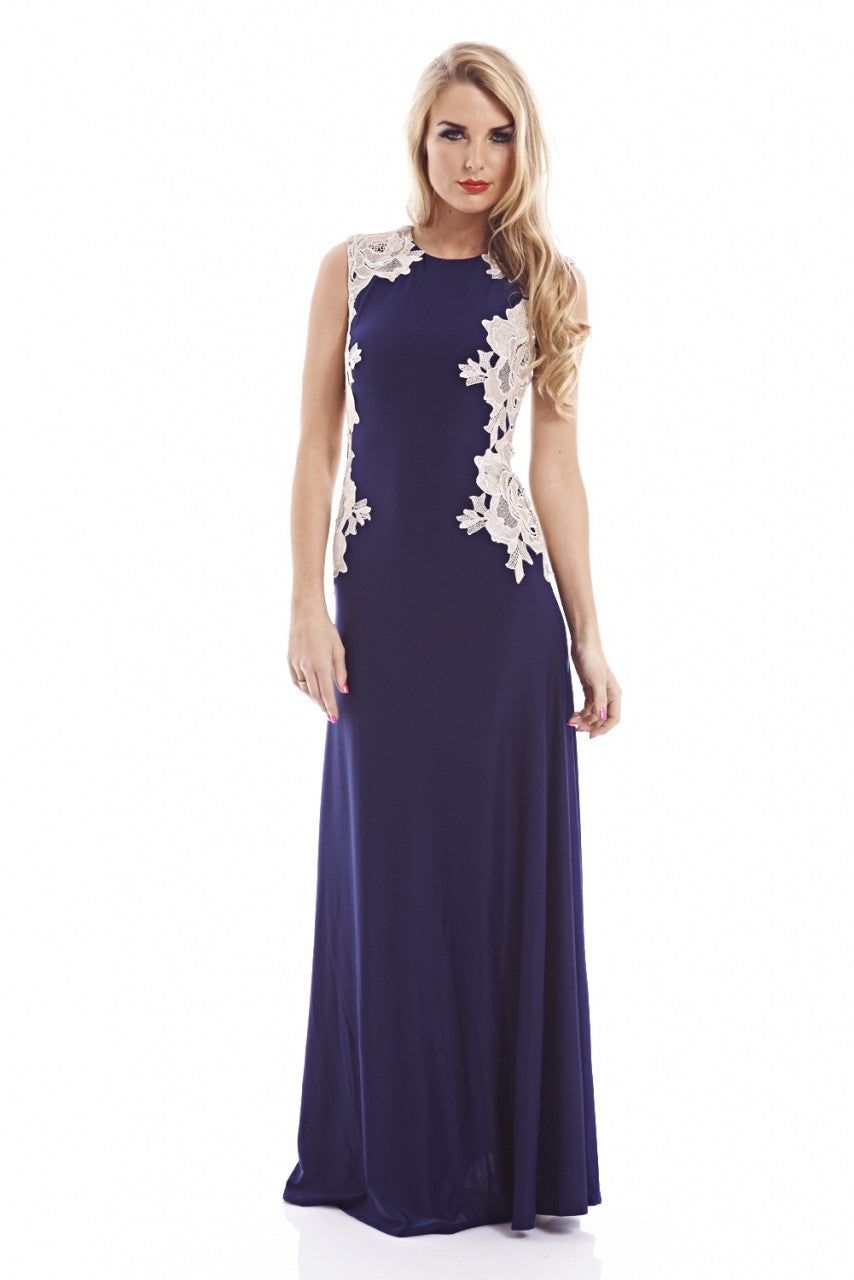 Contrast Side Slinky Maxi Dress sold by AX Paris product image thumbnail 2