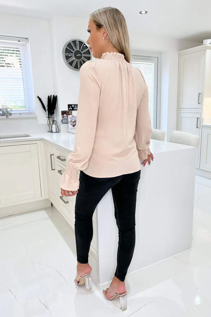 Stone Elasticated Cuff And Neck Long Sleeve Top sold by AX Paris product image thumbnail 4