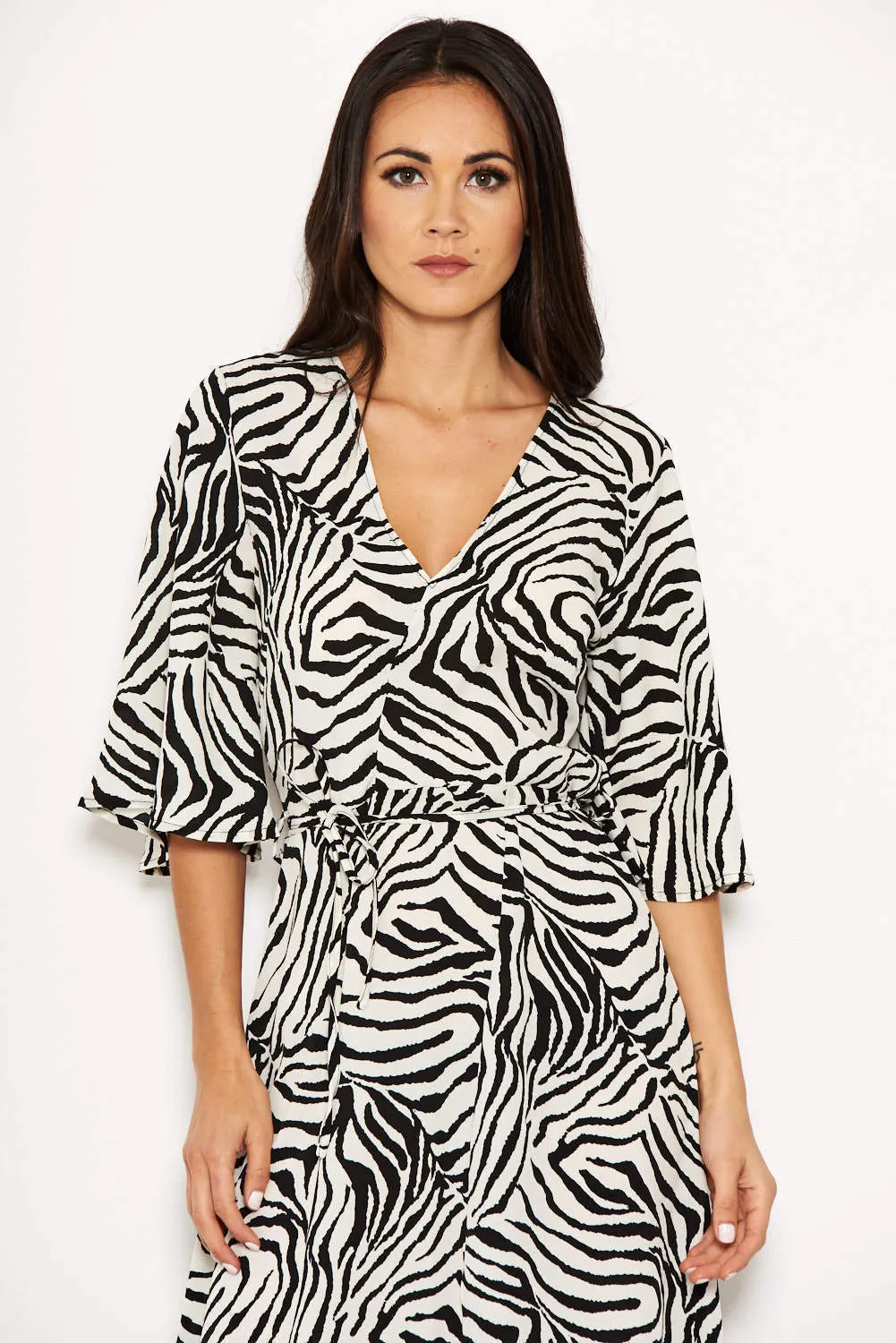 Zebra Print Wrap Maxi Dress sold by AX Paris product image thumbnail 4