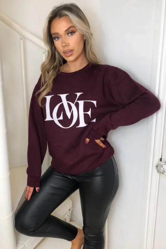 Wine LOVE Sweatshirt sold by AX Paris