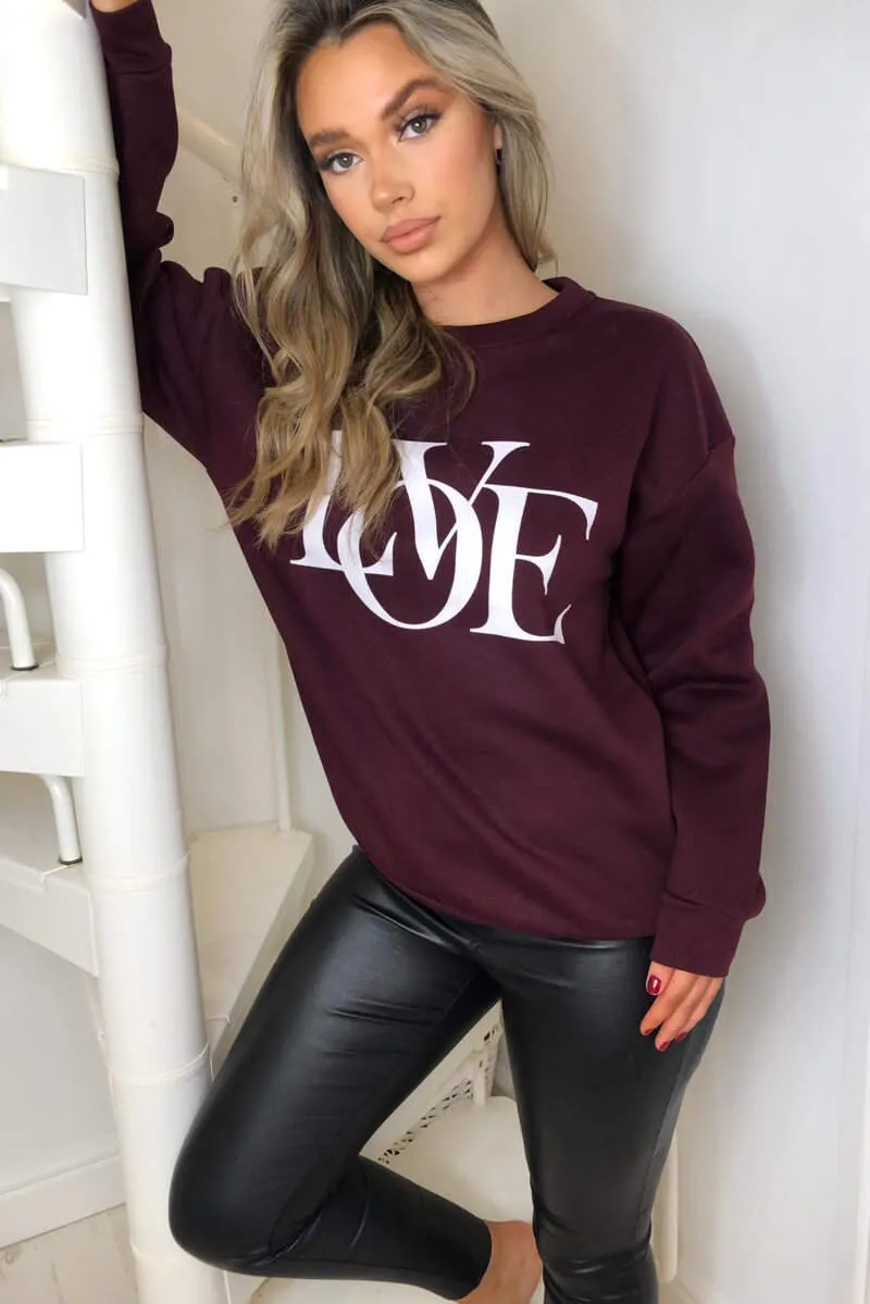 Wine LOVE Sweatshirt sold by AX Paris product image thumbnail 2
