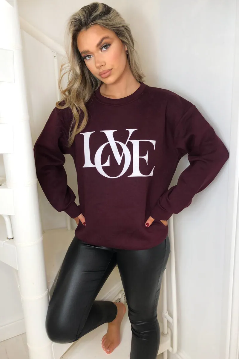 Wine LOVE Sweatshirt sold by AX Paris product image thumbnail 3