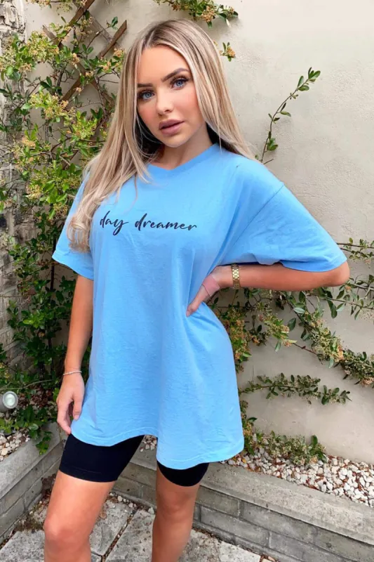 Sky Blue Day Dreamer T Shirt sold by AX Paris
