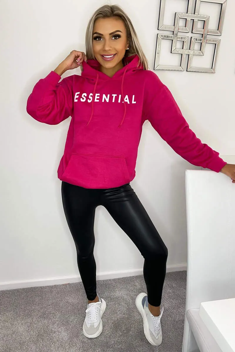 Cerise Essential Oversized Hoodie sold by AX Paris product image thumbnail 4