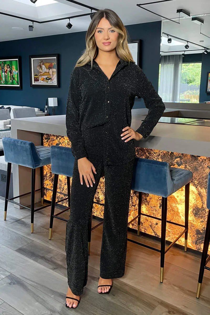 Black Sparkly Long Sleeve Shirt sold by AX Paris product image thumbnail 5