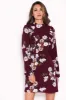 Plum Floral Dress With Frill Detail sold by AX Paris