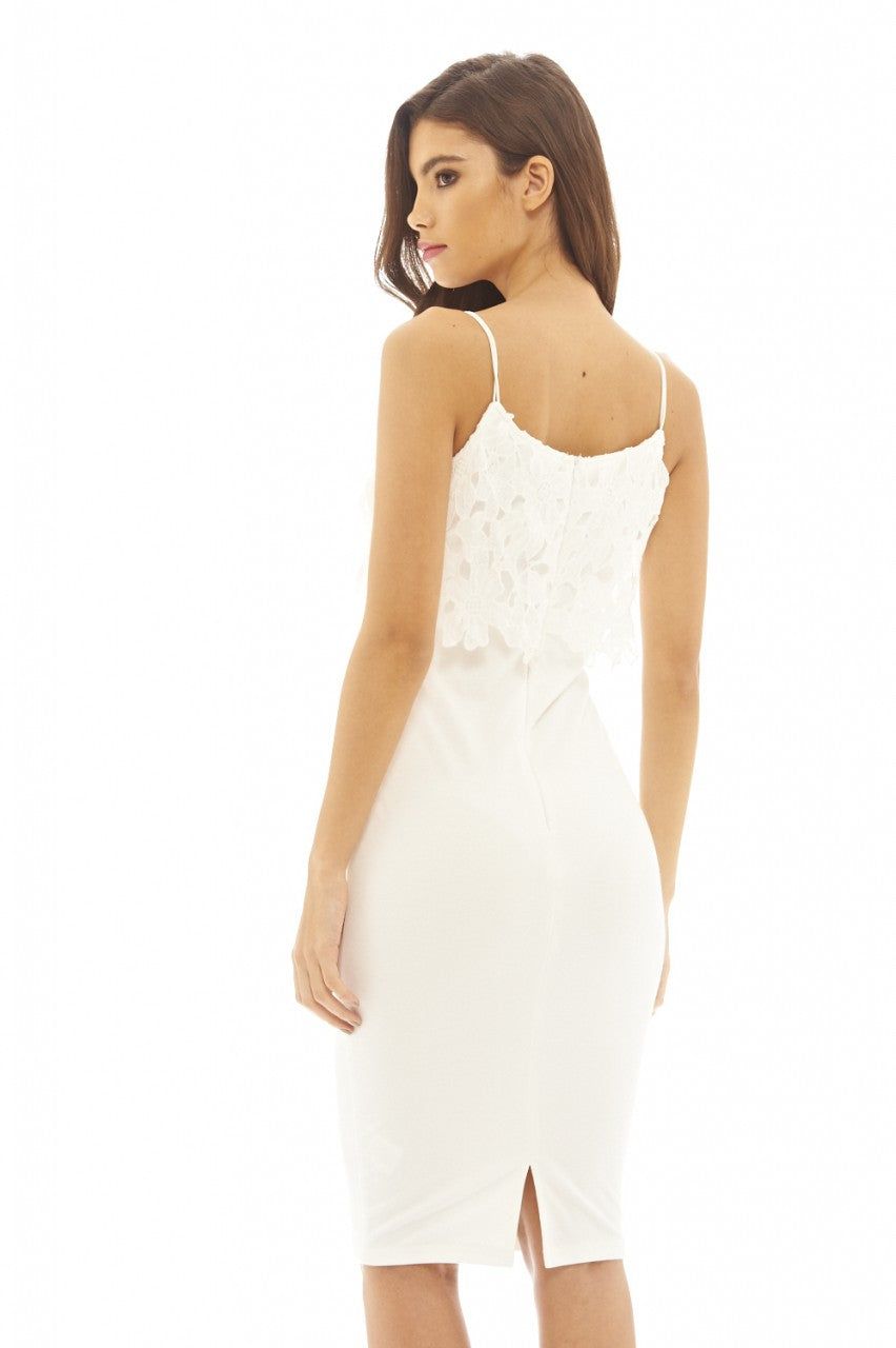 Crochet Overlay Midi Dress sold by AX Paris product image thumbnail 4