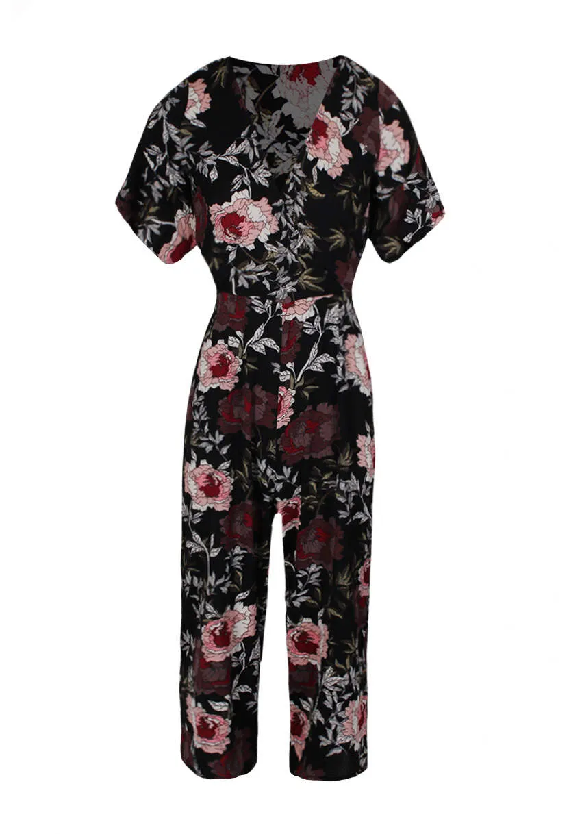 Floral Wrap Frill Sleeve Jumpsuit sold by AX Paris product image thumbnail 4
