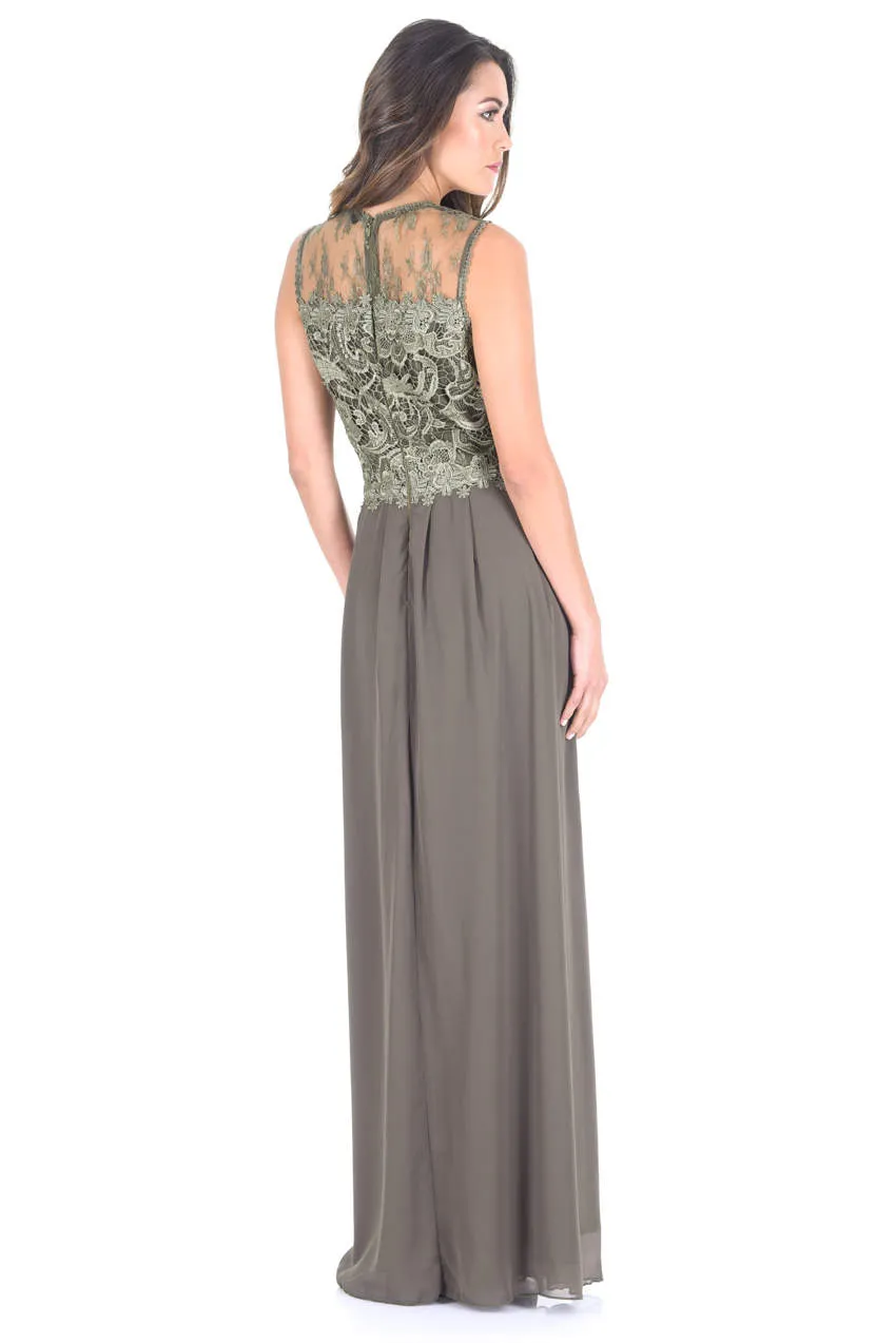 Khaki Crochet Top Maxi Dress sold by AX Paris product image thumbnail 3