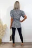Blue Floral Printed Wrap Over Top sold by AX Paris
