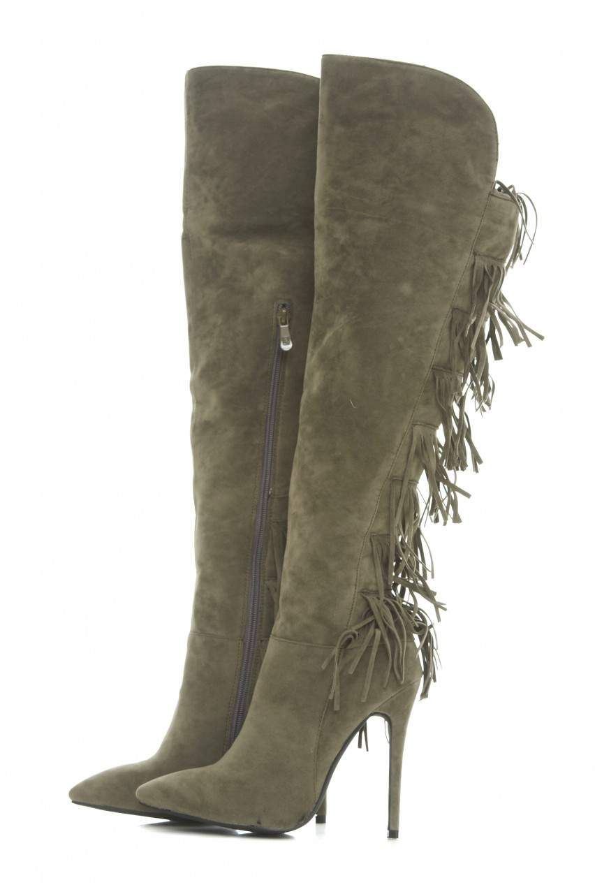 Suede Tassel Boots sold by AX Paris