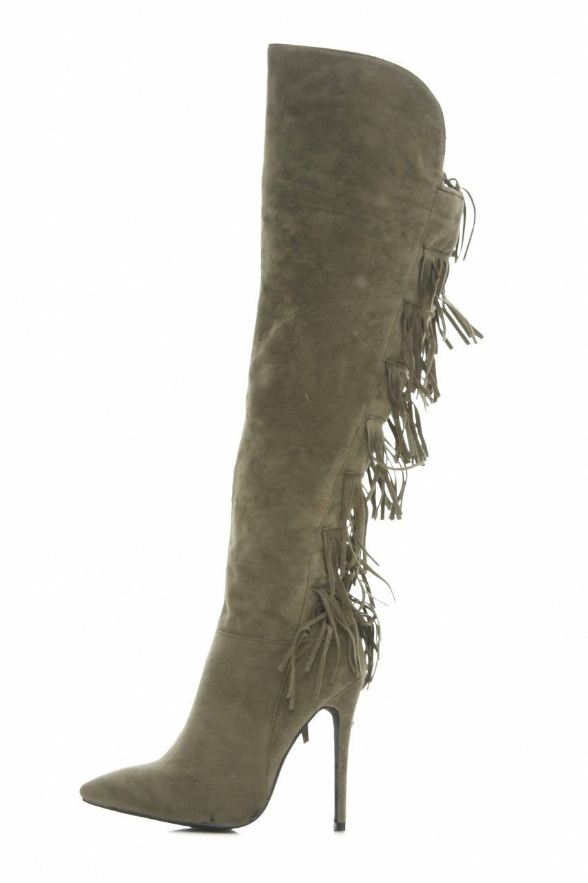 Suede Tassel Boots sold by AX Paris product image thumbnail 2