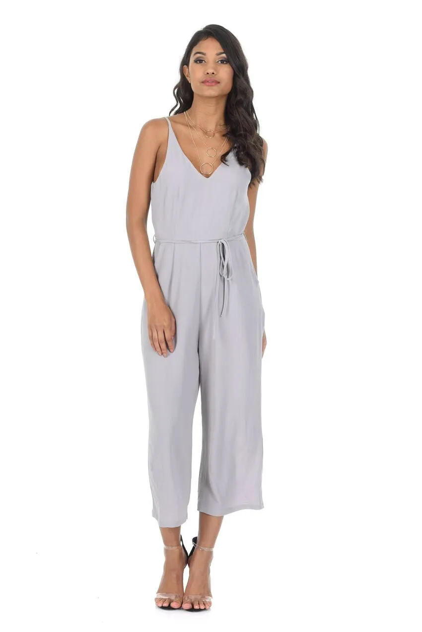 Silver Spaghetti Strap Jumpsuit sold by AX Paris product image thumbnail 2