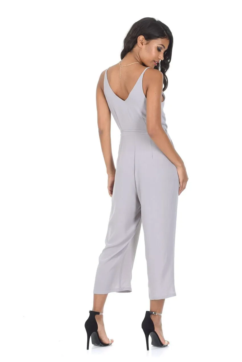 Silver Spaghetti Strap Jumpsuit sold by AX Paris product image thumbnail 3