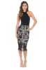Black Halter Neck Lace Midi Dress sold by AX Paris