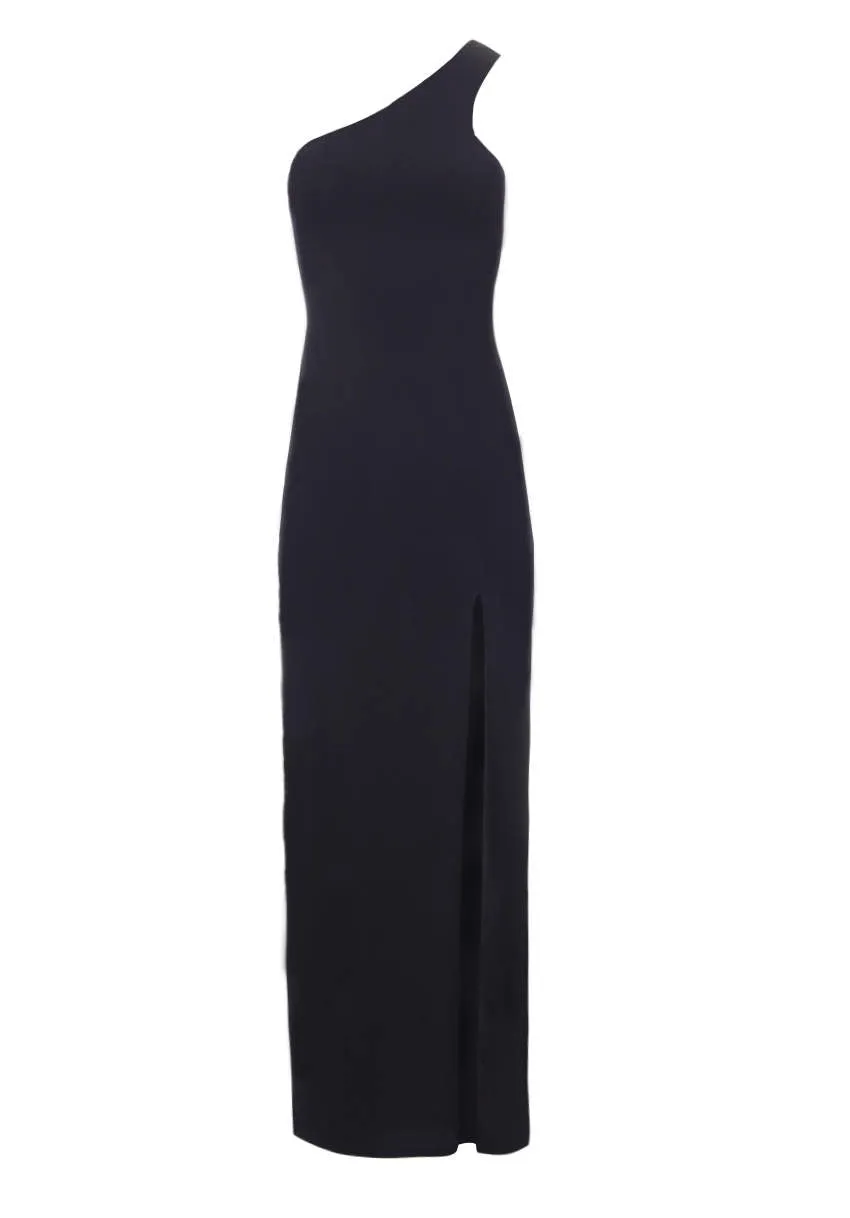 Navy Asymmetric Thigh Split Maxi Dress sold by AX Paris product image thumbnail 4
