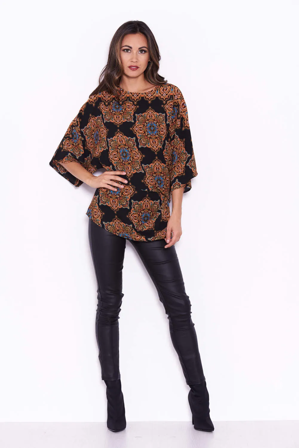 Black Paisley Top sold by AX Paris product image thumbnail 2