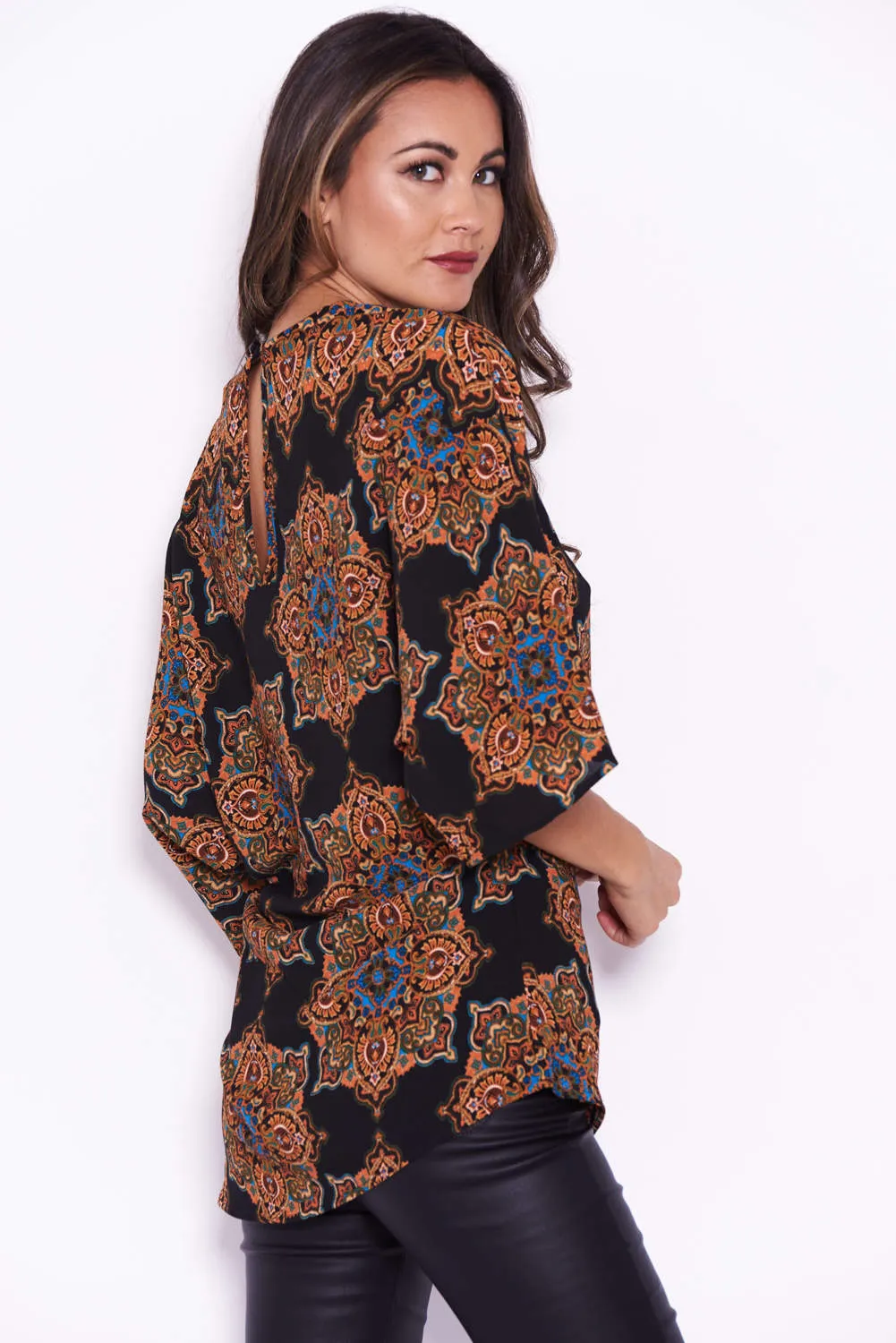 Black Paisley Top sold by AX Paris product image thumbnail 3
