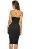 Black Strappy Embroidered Bodycon Dress sold by AX Paris
