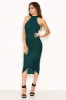 Teal Lace Wrap Dress sold by AX Paris