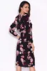 Black Floral Long Sleeve Wrap Dress sold by AX Paris