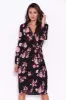 Black Floral Long Sleeve Wrap Dress sold by AX Paris