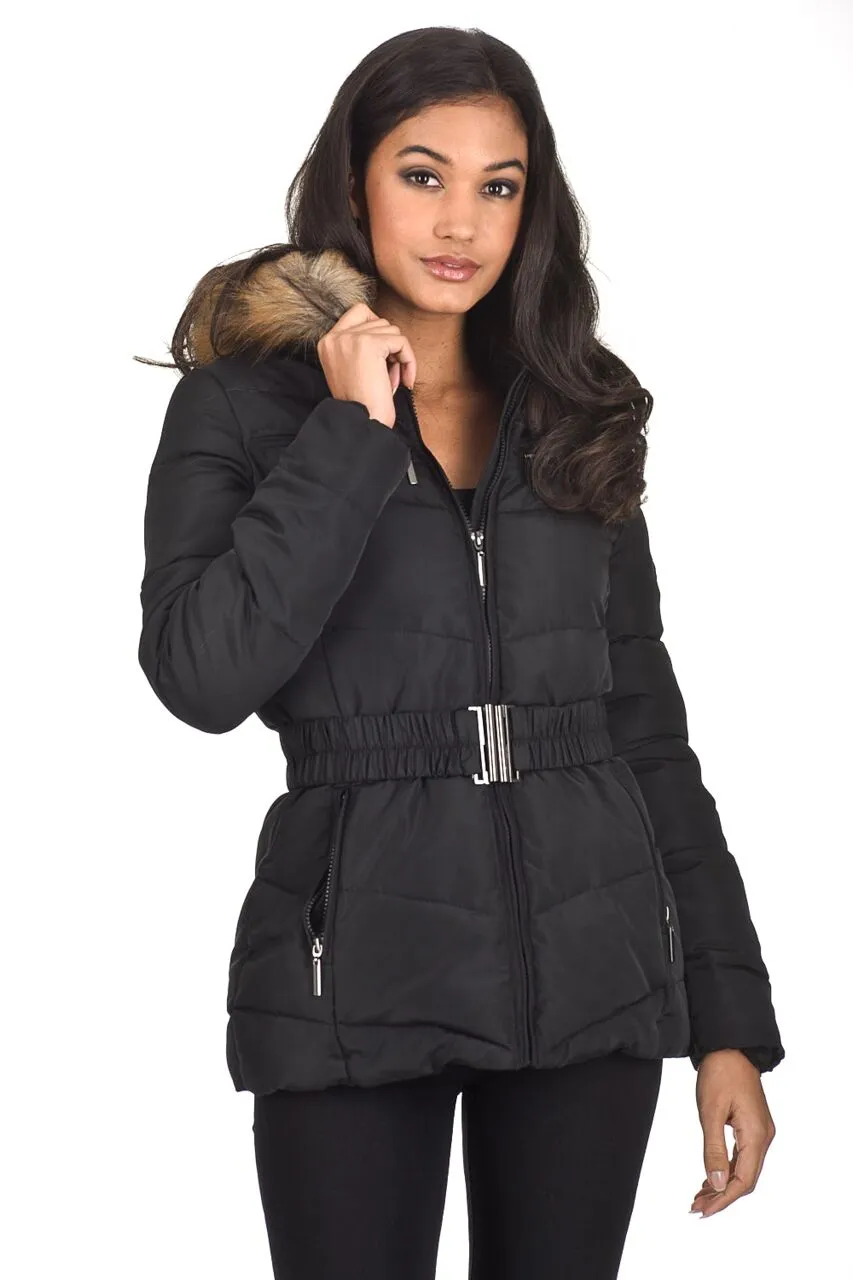 Black Padded Puffer Jacket sold by AX Paris