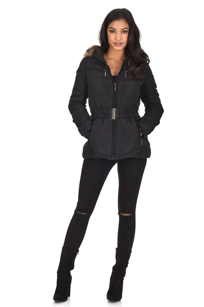 Black Padded Puffer Jacket sold by AX Paris product image thumbnail 2