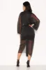 Black Sparkle Wrap Dress With Plunge Neck sold by AX Paris