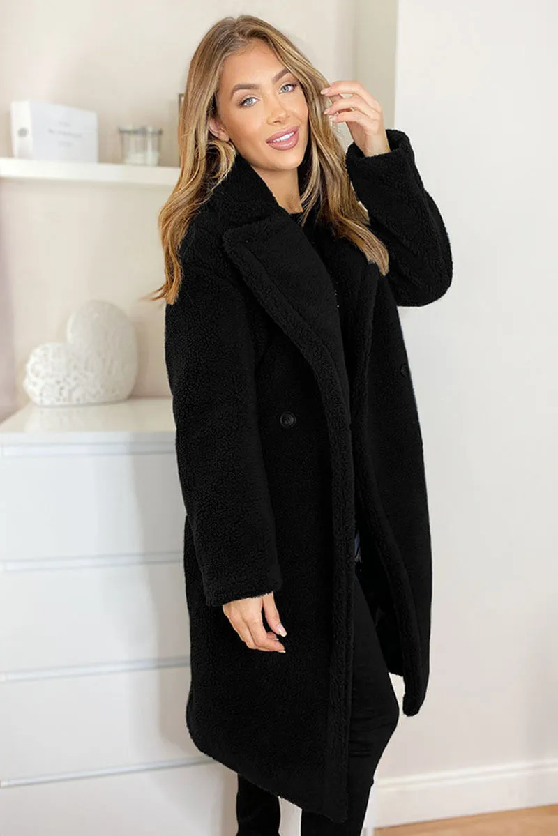 Black Faux Fur Teddy Coat sold by AX Paris product image thumbnail 3