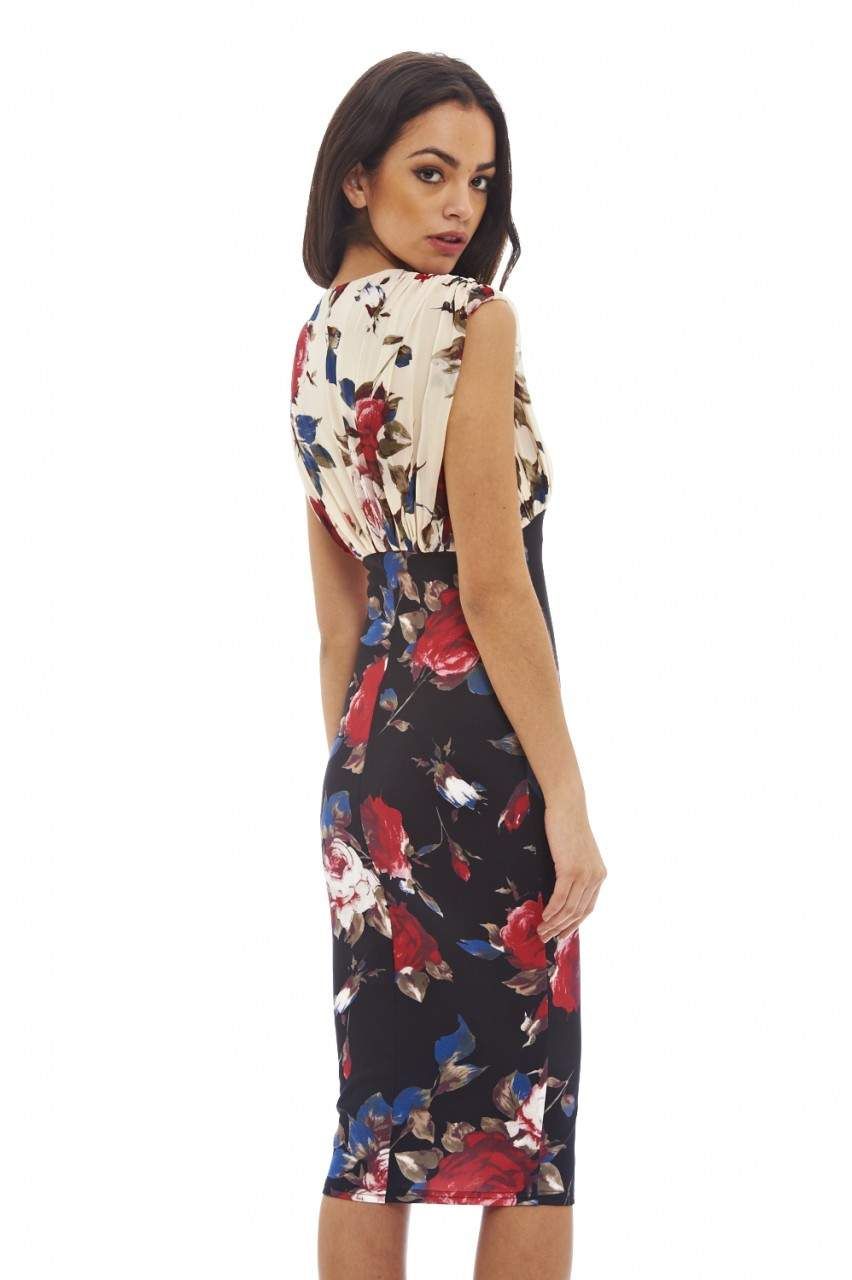Flower Print Bodycon Zip Dress sold by AX Paris product image thumbnail 4
