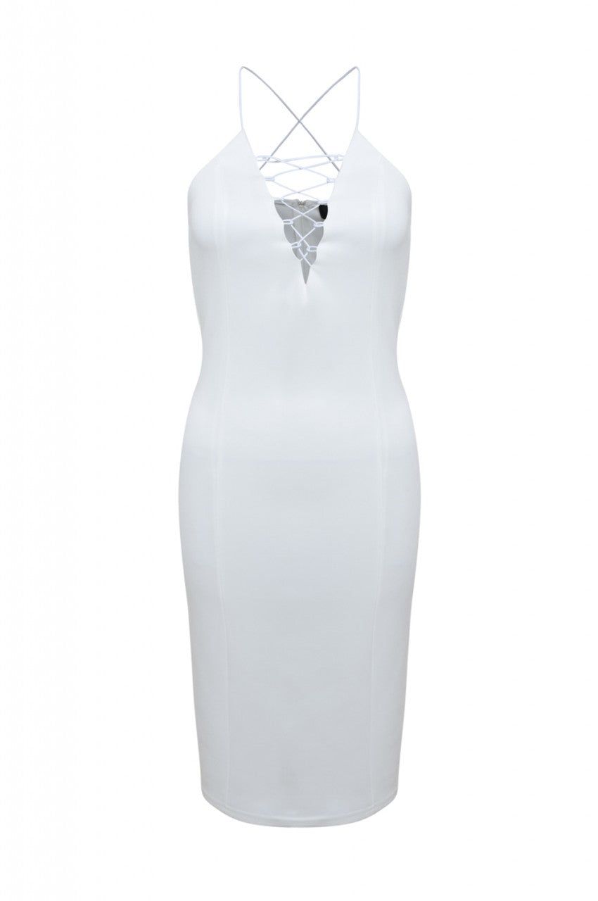 V Lace Up Midi Dress sold by AX Paris product image thumbnail 5