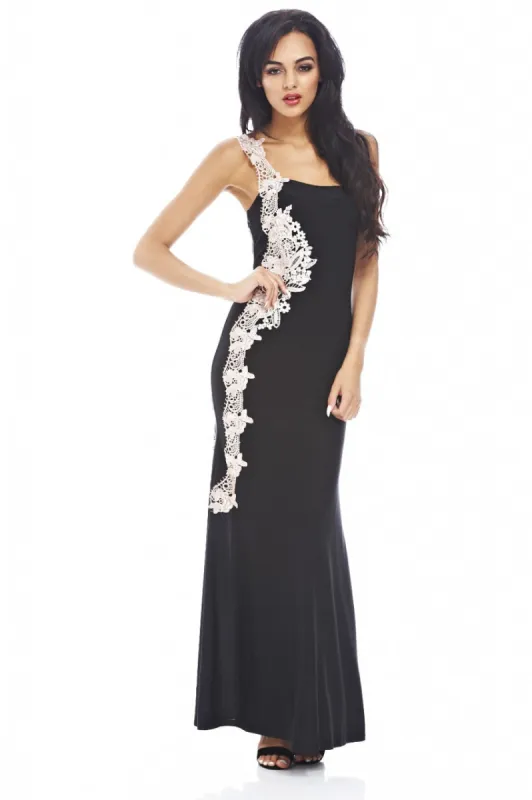 Crochet Side Detail Maxi Dress sold by AX Paris