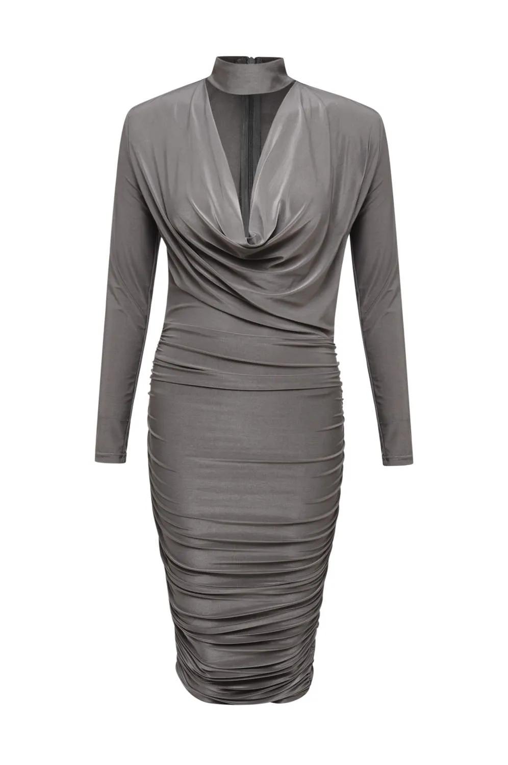 Pewter Choker Midi Dress sold by AX Paris product image thumbnail 4