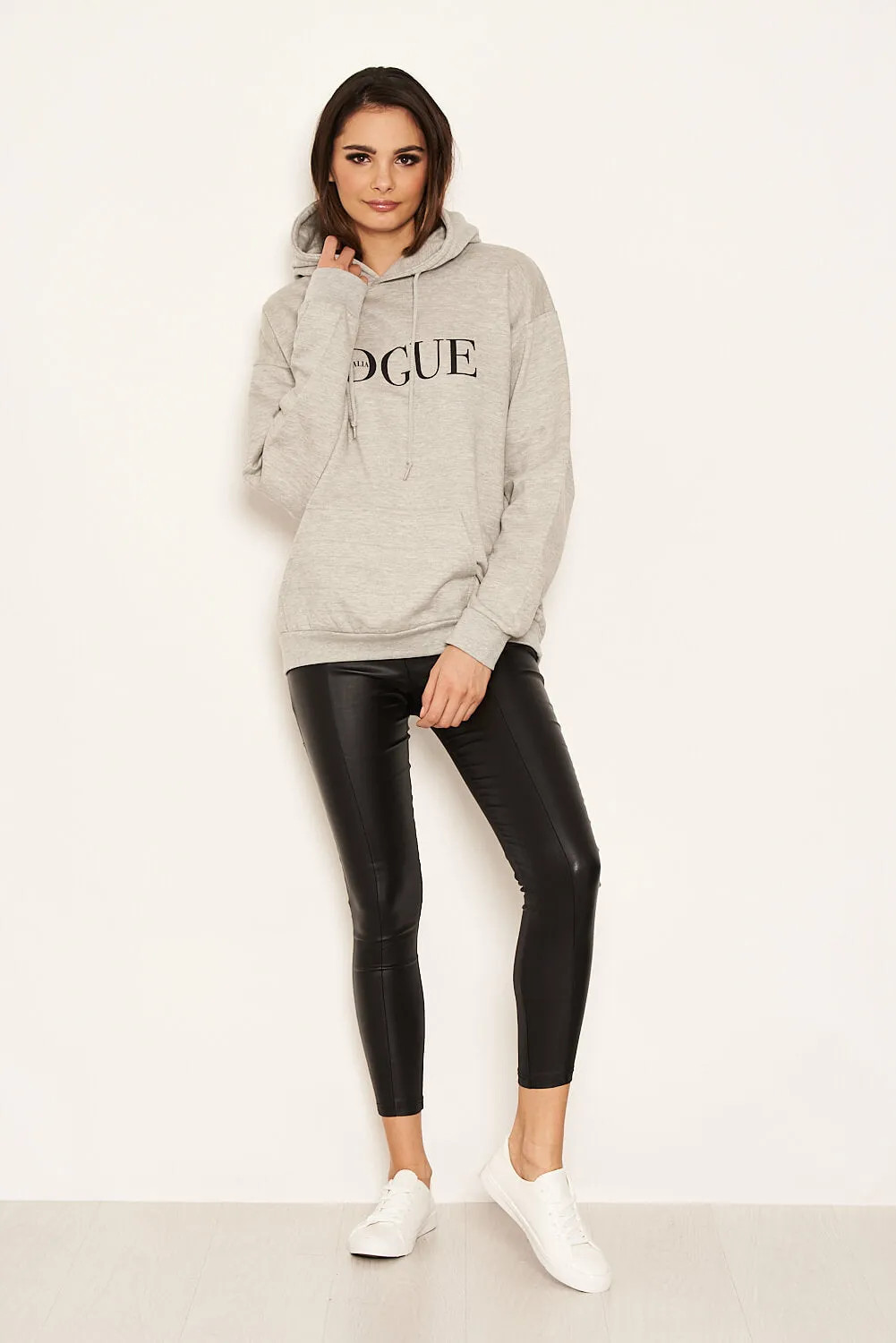 Grey Printed Hoody sold by AX Paris product image thumbnail 2