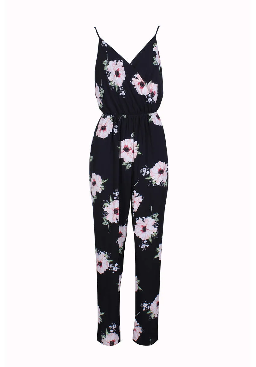 Black Floral Print Jumpsuit sold by AX Paris product image thumbnail 5