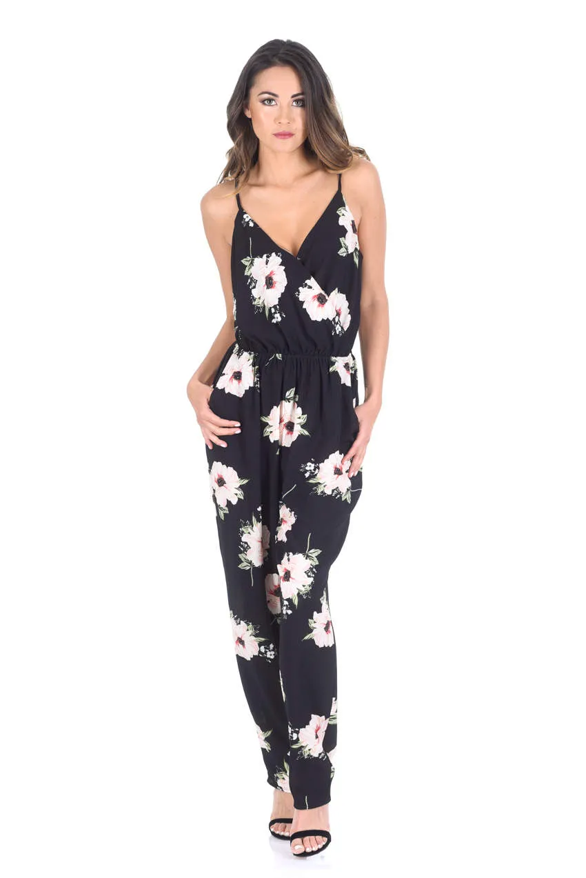 Black Floral Print Jumpsuit sold by AX Paris product image thumbnail 3