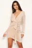 Champagne Glitter Wrap Over Dress sold by AX Paris