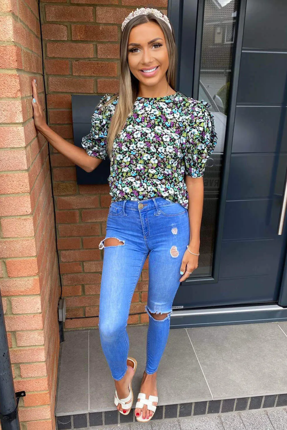 Black Floral Top sold by AX Paris product image thumbnail 2